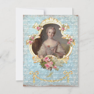 La joven reina María Antonieta Rosa Invitación