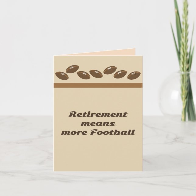 La Jubilación Significa Más Tarjeta De Fútbol (Anverso)