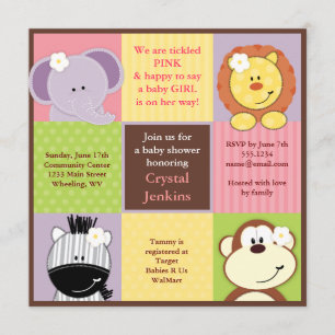 La jungla de cubos de la invitación a Baby Shower