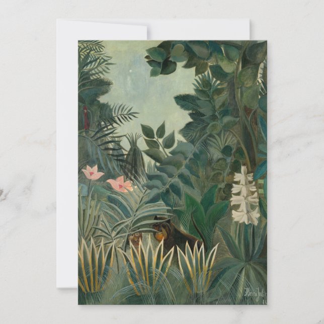 La jungla ecuatorial | Henri Rousseau (Anverso)