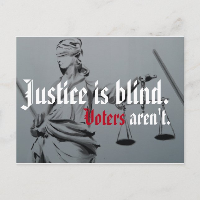 La justicia es una postal ciega (Anverso)