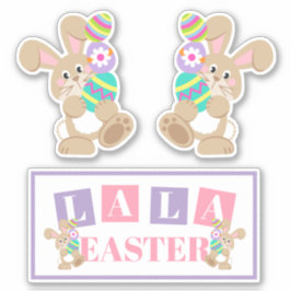 La La Conejito de Pascua Hoja de Pegatinas