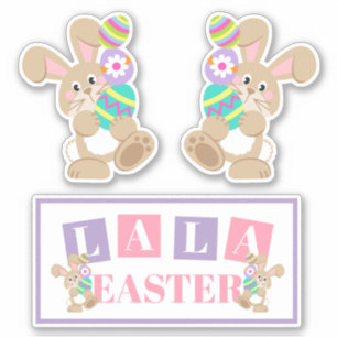 La La Conejito de Pascua Hoja de Pegatinas