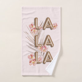 LA LA LA- Motivación de flores RoseGold de moda Gi