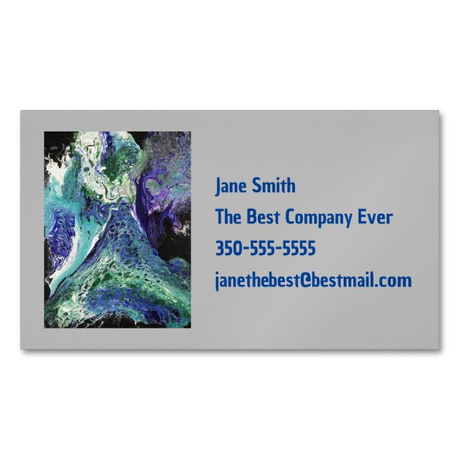 La Laguna #1 pintura en azul, tarjeta de visita ve (Anverso)