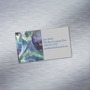 La Laguna #1 pintura en azul, tarjeta de visita ve