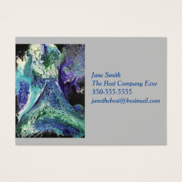 La Laguna #1 pintura en azul, tarjeta de visita ve