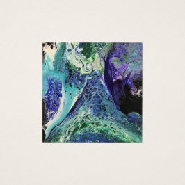 La Laguna #1 pintura en azul, verde azulado, tarje