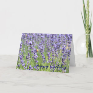 La lavanda inspiró la tarjeta de cumpleaños