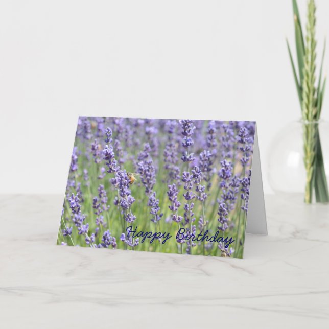 La lavanda inspiró la tarjeta de cumpleaños (Anverso)