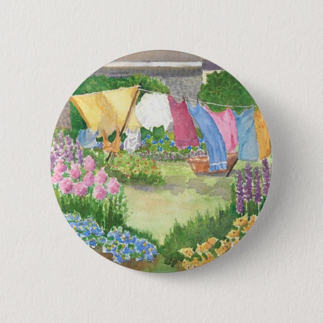 La lavandería de Kathy en Monhegan es botón redond (Anverso)
