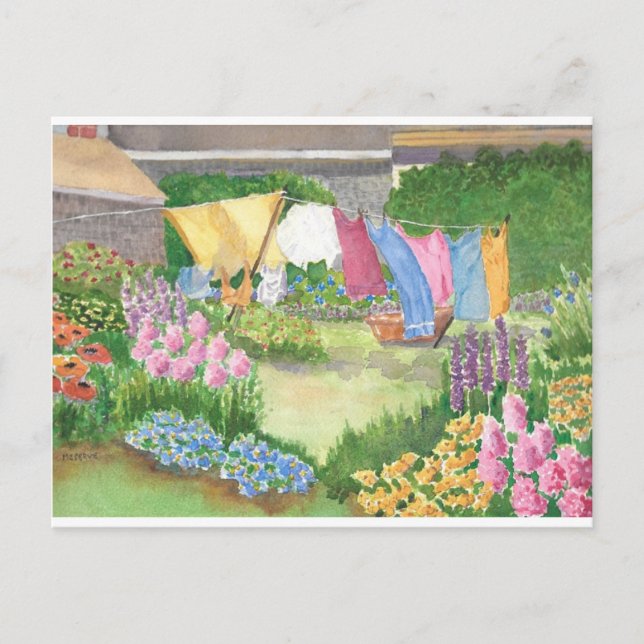 La lavandería de Kathy en Monhegan es mi postal (Anverso)