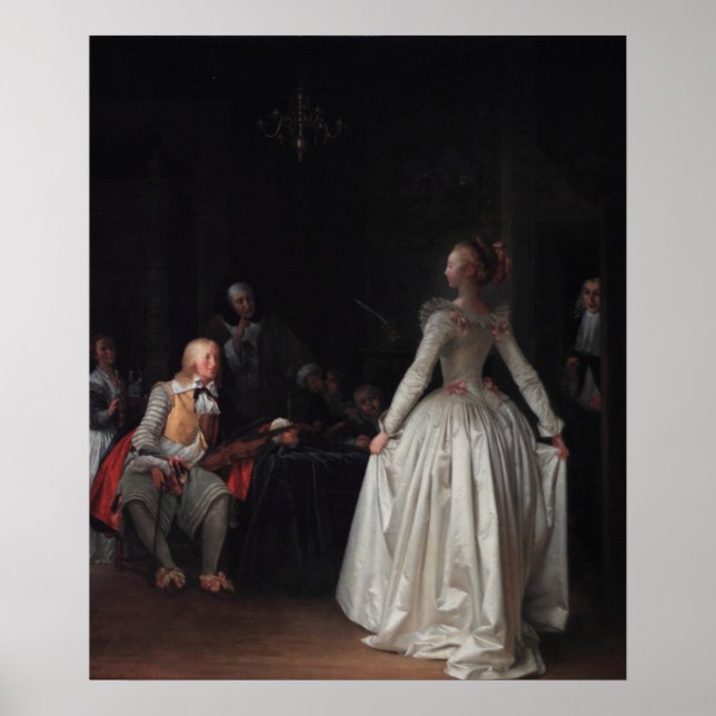 La lección de baile - Arte fragonard Rococo (Frente)