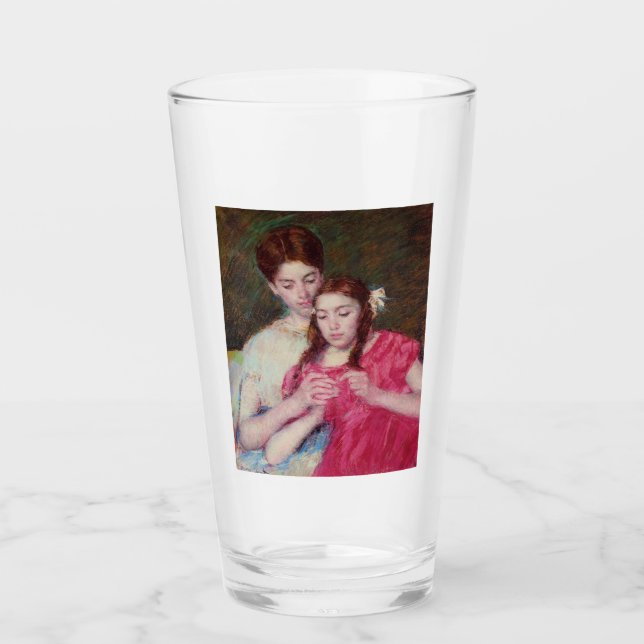 La lección de Crochet (dos hermanas) (Anverso)