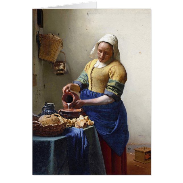 La lechera, c.1658-60 (aceite en lona) (Frente)