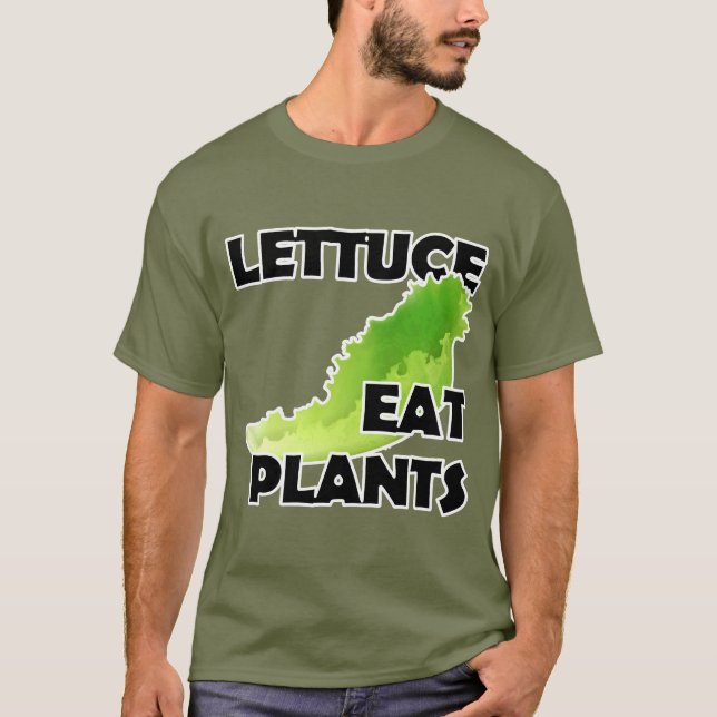 La lechuga come las plantas - camiseta del vegano (Anverso)