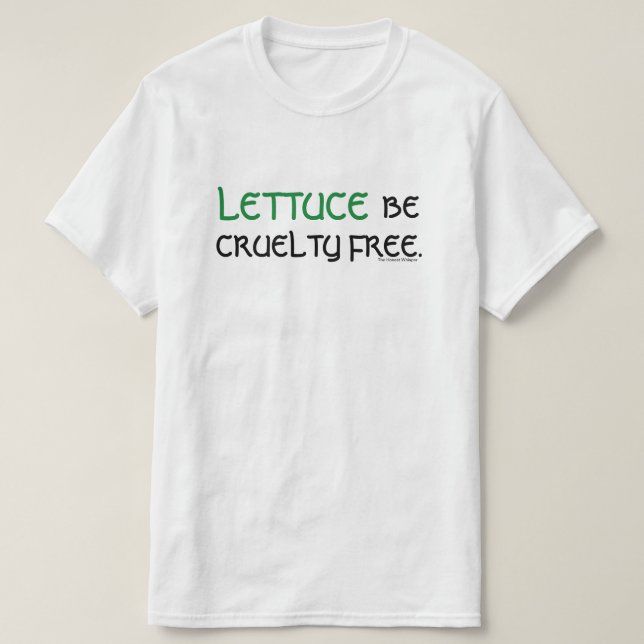 La lechuga sea la camisa libre de la crueldad (Diseño del anverso)