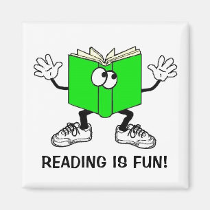 ¡La "lectura es diversión! "CUADRADO del imán d