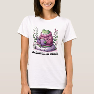 La lectura es mi terapia camiseta