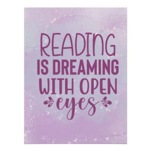 La lectura púrpura sueña con un Poster de ojos abi
