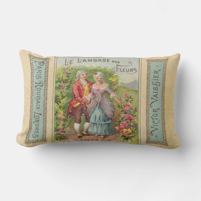 La lengua de la almohada del Lumbar de las flores (Anverso)