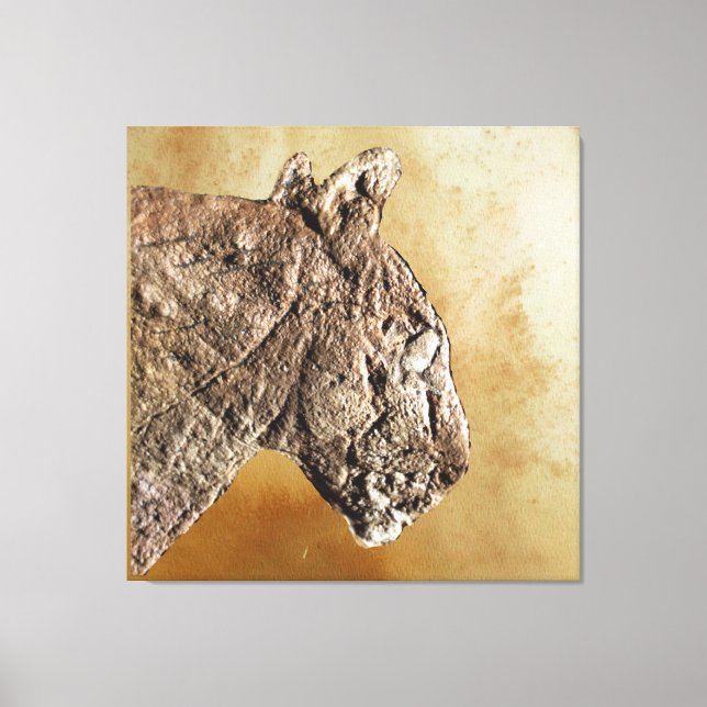 La leona de la impresión de lona de Les Combarelle (Anverso)