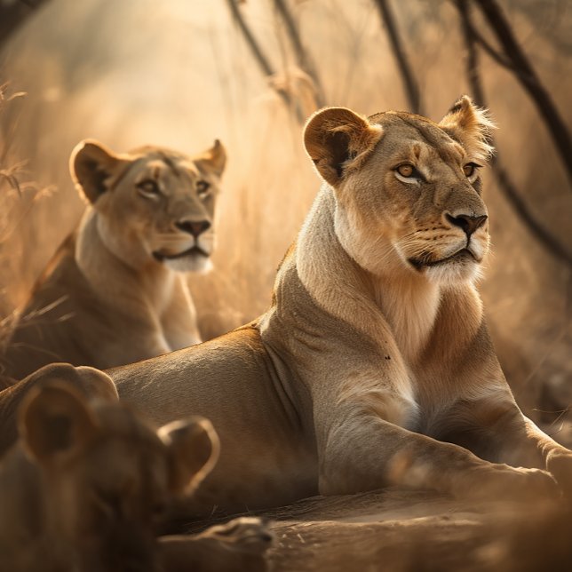 La leona descansa a la sombra - Rompecabezas de Le (Subido por el creador)