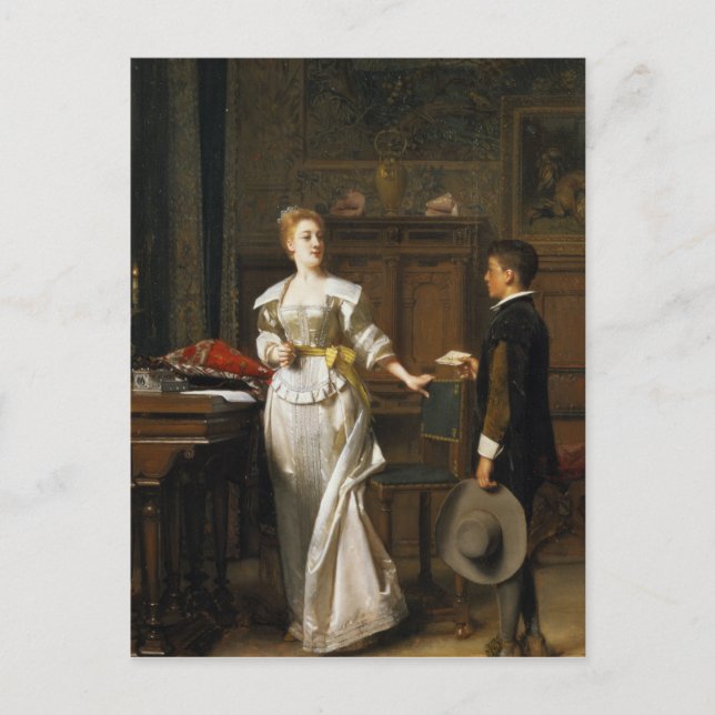 La letra de la tarjeta del día de San Valentín (Anverso)