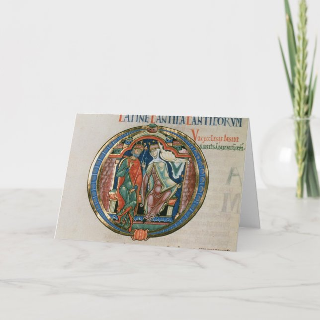 La letra inicial "O" Osculatur yo - déjeme besarse (Anverso)