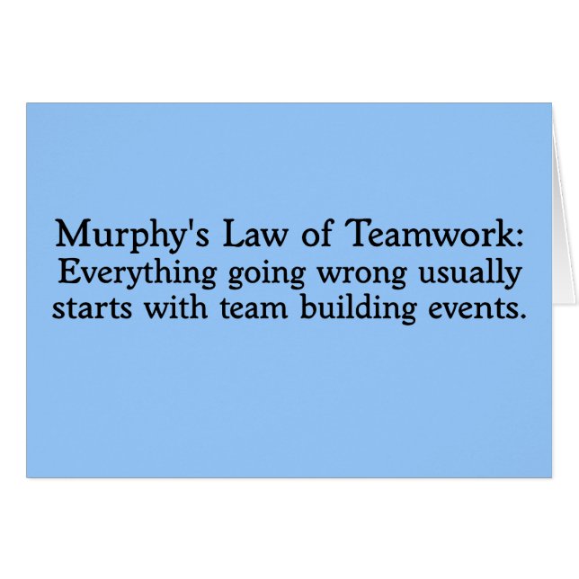 La ley de Murphy para el trabajo en equipo (Anverso (Horizontal))