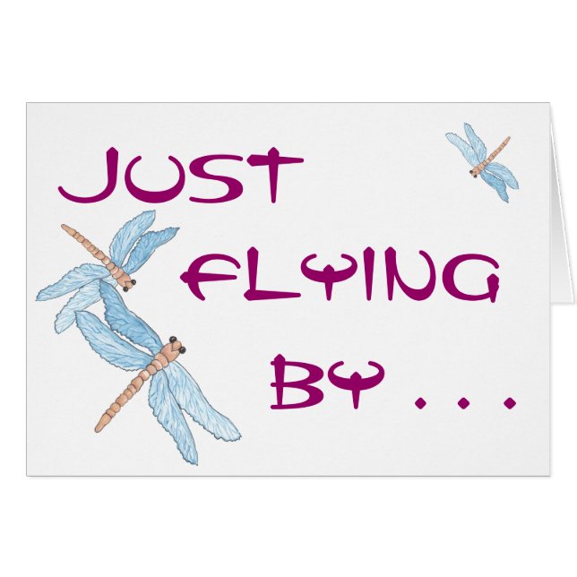 La libélula azul vuela cerca (Anverso (Horizontal))