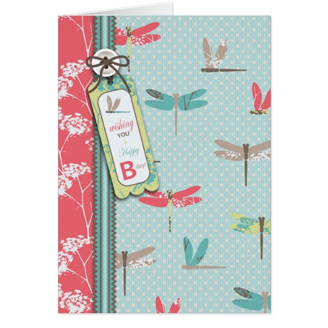 La libélula soña la tarjeta (Frente)