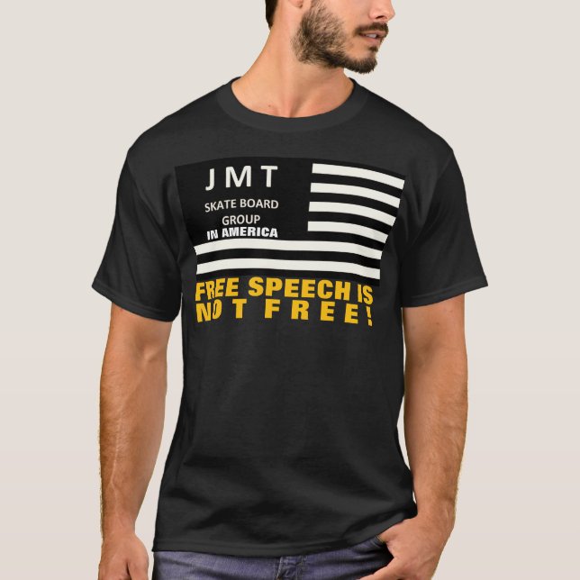 LA LIBERTAD DE EXPRESIÓN NO ES LIBRE. Camiseta osc (Anverso)