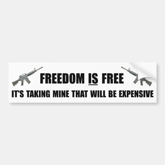La libertad ES pegatina para el parachoques libre (Frente)