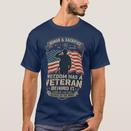 La Libertad Tiene un Veterano Detrás Camiseta Patr