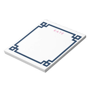 La libreta de notas Preppy Desk con patrón de llav