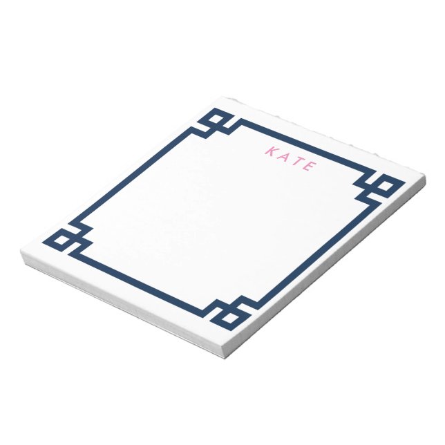 La libreta de notas Preppy Desk con patrón de llav (Lado Izquierdo)