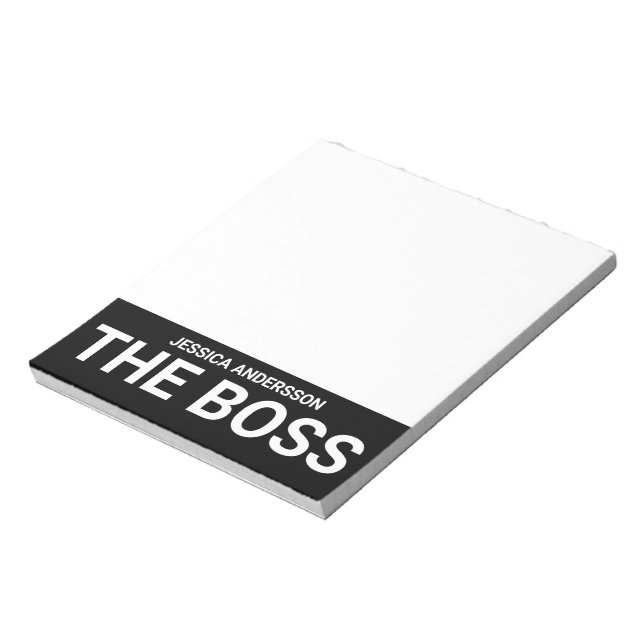 La Libreta Divertida Blanco y Negro El Jefe Tu Nom (Lado Izquierdo)