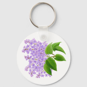 La lila de la primavera florece llavero