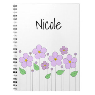 La lila florece el cuaderno de la foto