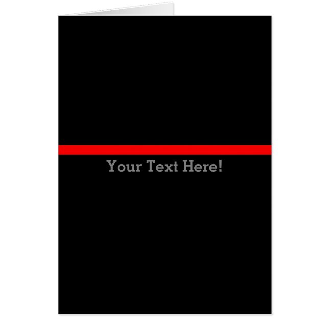 La Línea Roja Simbólica Delgada Personaliza Esto (Frente)