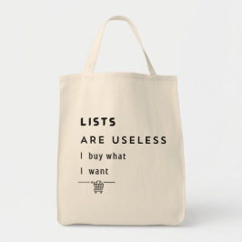 La lista es inútil, compro lo que quiero Bolsa de