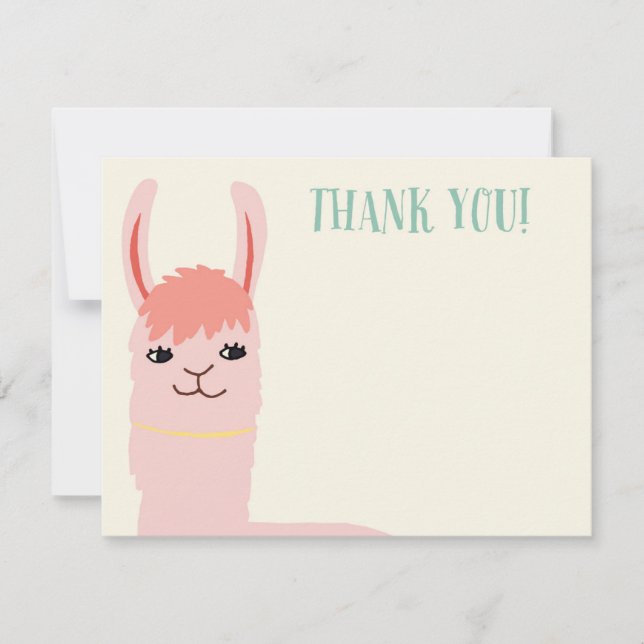 La llama le agradece las tarjetas (Anverso)