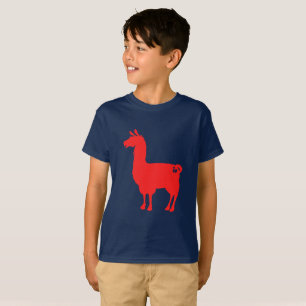 La llama roja embroma la camiseta