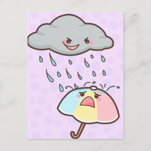 La lluvia duele la postal