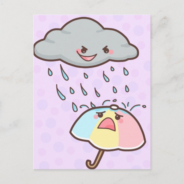La lluvia duele la postal (Anverso)