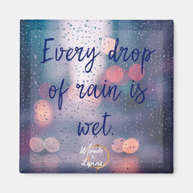 La lluvia es imán húmedo (Frente)