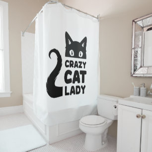 La loca cortina de ducha Lady Lady Cat