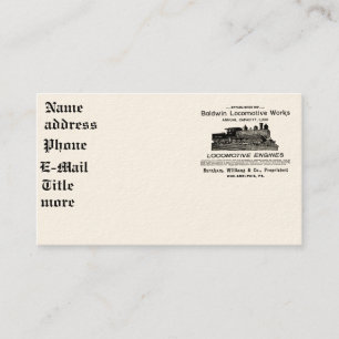 La locomotora de Baldwin funciona las tarjetas