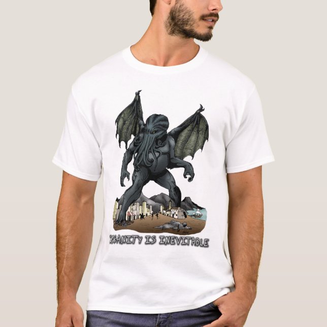 La locura es camiseta inevitable de Cthulhu (la (Anverso)